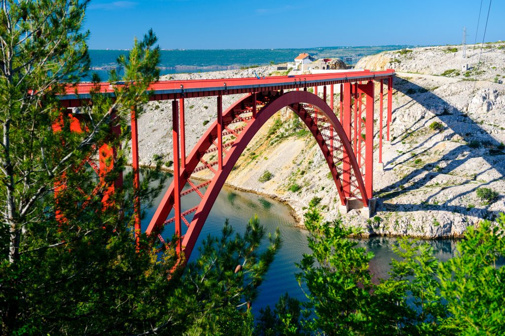 The Maslenica Bridge in Croatia